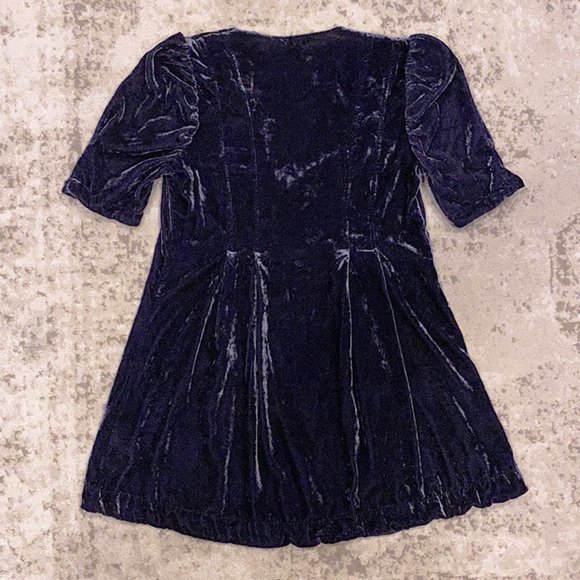 Free People Adelle Velvet Tunic in Indigo Lost - Picture 7 of 7